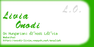 livia onodi business card